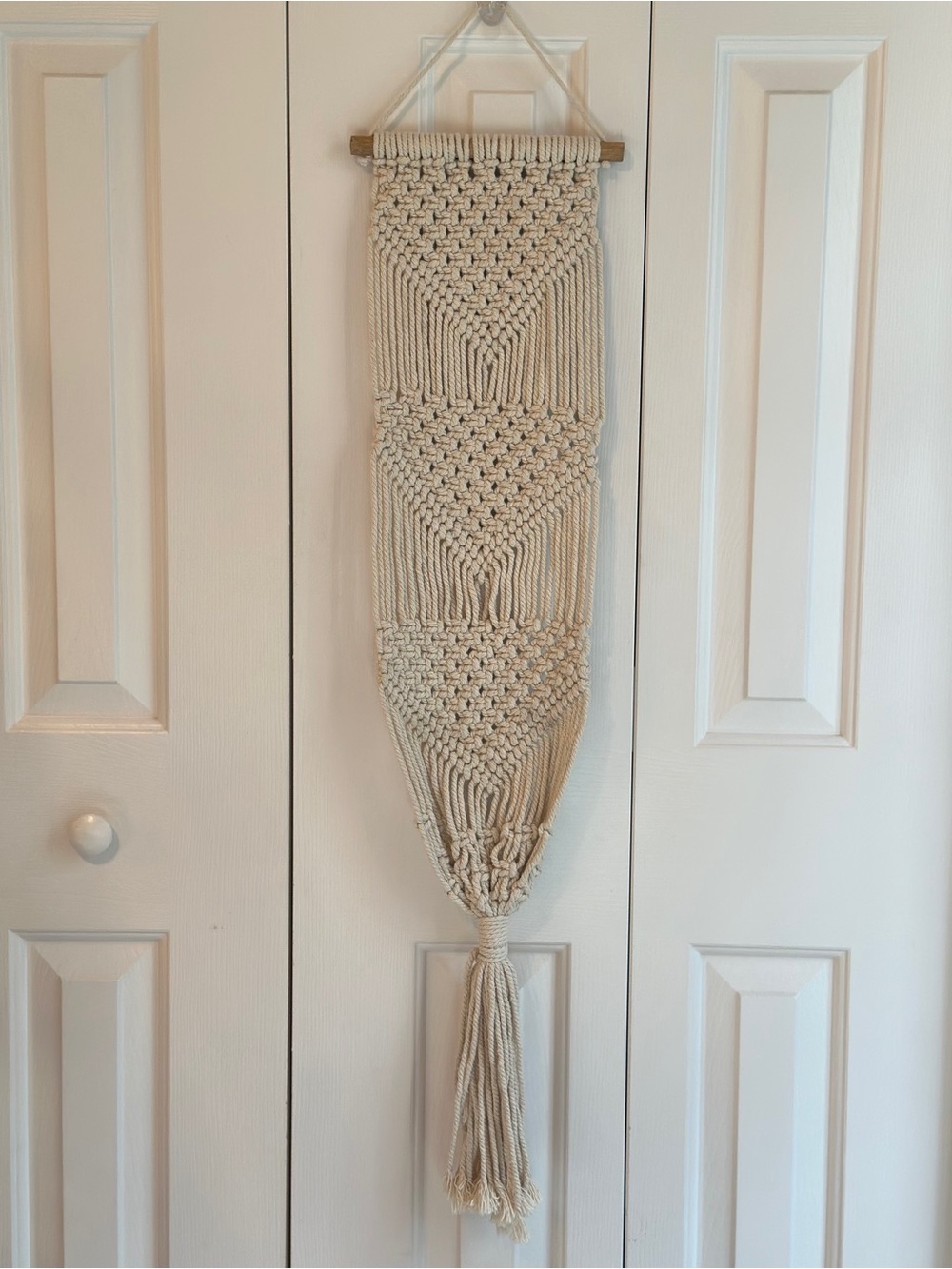 Handmade Macramé Wall Hanging – Cream Boho Décor